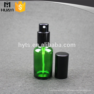 30ml Großhandel grüne ätherisches Öl Glasflasche mit Aluminiumpumpe